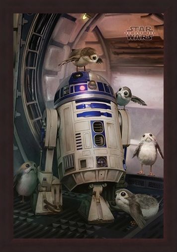 Framed Framed R2-D2 & Porgs - Star Wars The Last Jedi