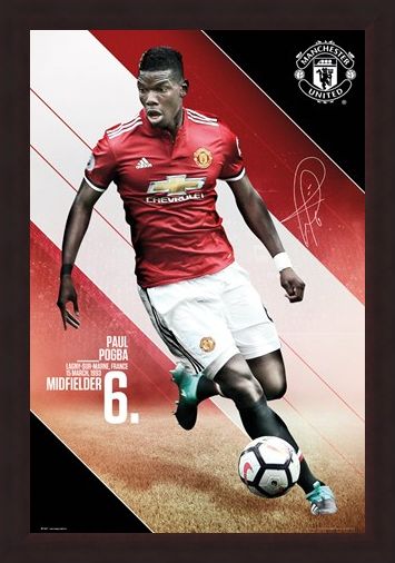 Framed Framed Pogba 17-18 - Manchester United