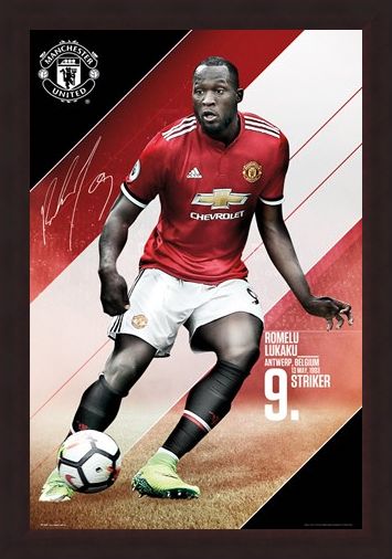 Framed Framed Manchester United 17-18 - Romelu Lukaku