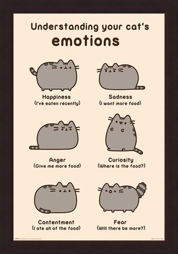 Framed Framed Cats Emotions - Pusheen
