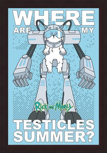 Framed Framed Where Are My Testicles - Rick and Morty