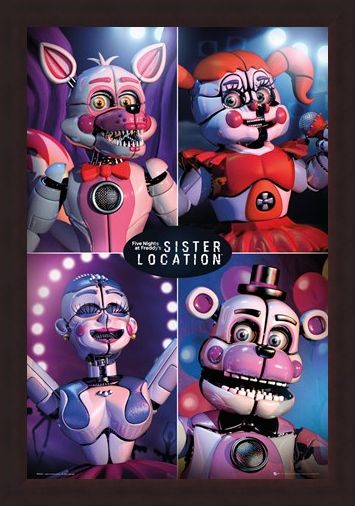 Framed Framed Sister Location Quad - Five Nights at Freddy's