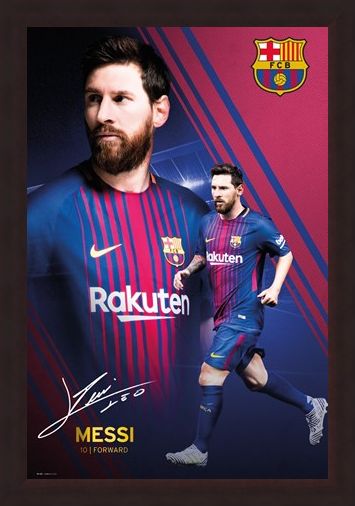 Framed Framed Messi Collage 17-18 - Barcelona