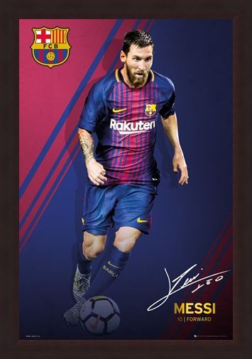 Framed Framed Messi 17/18 - Barcelona