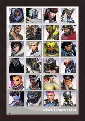 Framed Framed Character Portraits - Overwatch