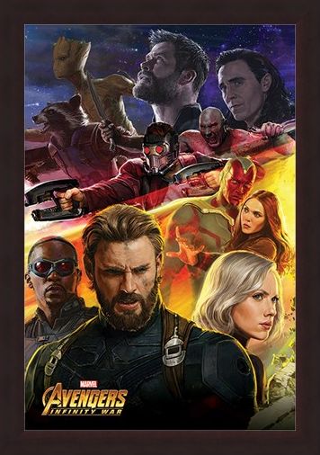 Framed Framed Infinity War Captain America - Avengers