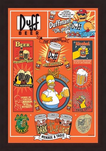 Framed Framed Duff - The Simpsons