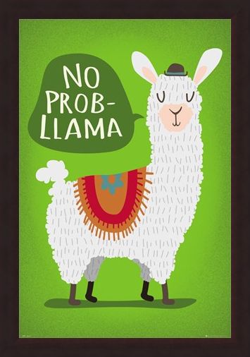 Framed Framed Llama No Probllama - Take It From Me