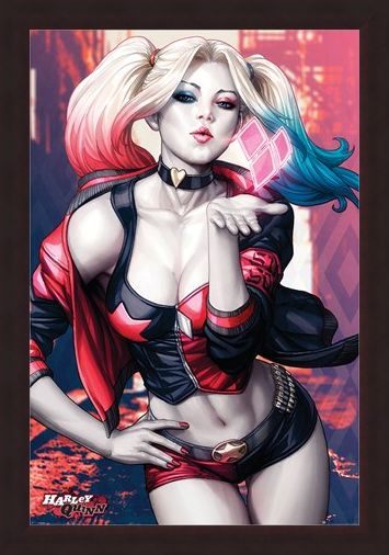 Framed Framed Harley Quinn Kiss - Batman