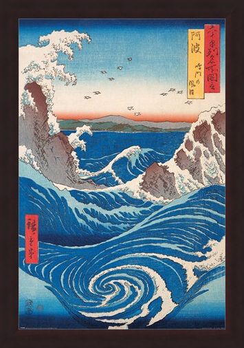 Framed Framed Naruto Whirlpool - Hiroshige