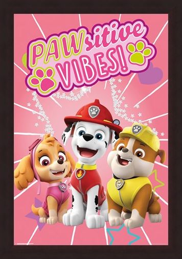 Framed Framed Pawsitive Vibes - Paw Patrol