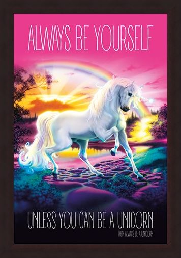 Framed Framed Always Be Yourself - Unicorn