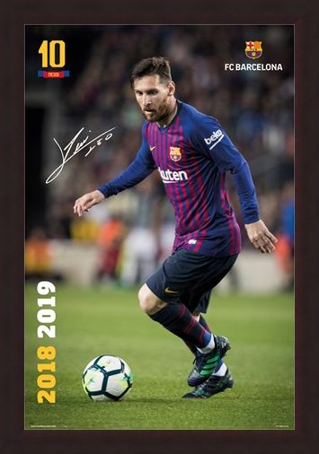 Framed Framed Messi 18-19 - Barcelona FC