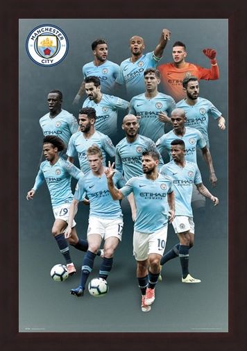 Framed Framed Manchester City Players 18-19 - The Citizens