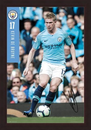 Framed Framed De Bruyne 18-19 - Manchester City