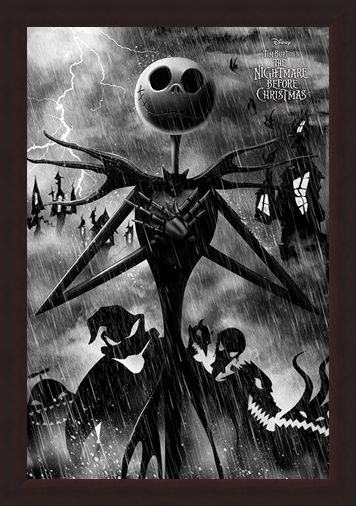 Framed Framed Stormy Night - Nightmare Before Christmas