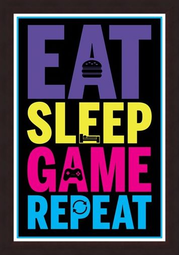 Framed Framed Eat, Sleep, Game, Repeat - Gaming Life