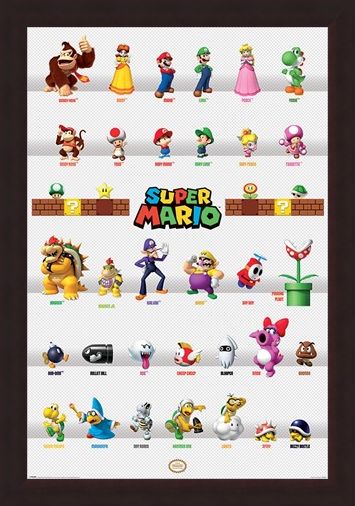 Framed Framed Character Parade - Super Mario