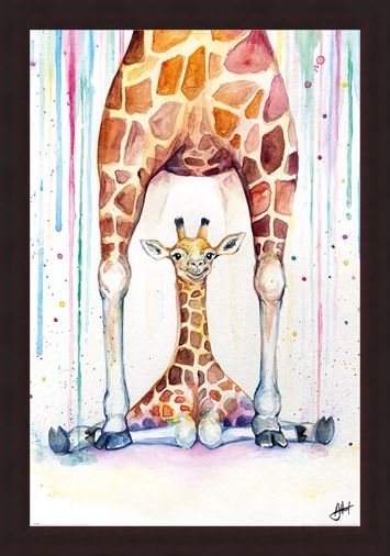 Framed Framed Gorgeous Giraffes - Marc Allante