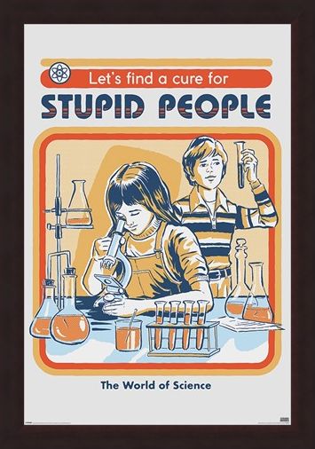 Framed Framed Let's Find A Cure For Stupid People - Steven Rhodes