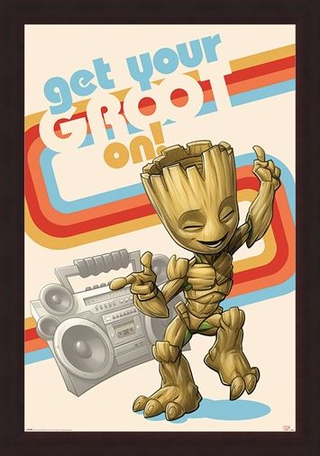 Framed Framed Get Your Groot On - Guardians Of The Galaxy