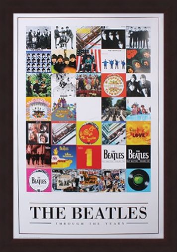 Framed Framed Album Cover Montage - The Beatles