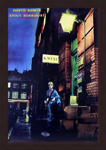 Framed Framed Ziggy Stardust Album Cover - David Bowie