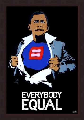 Framed Framed Everybody Equal - Obama