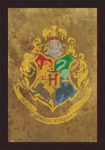 Framed Framed Hogwarts Crest - Harry Potter