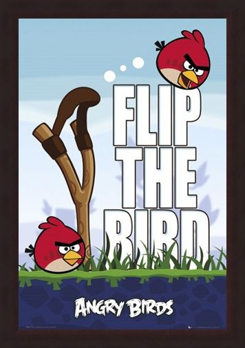 Framed Framed Flip the Bird - Angry Birds