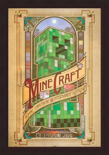 Framed Framed Mojang Computronic Entertainment Dispensary - Minecraft