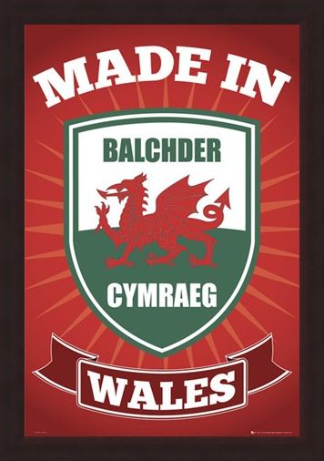 Framed Framed Made in Wales - Welsh Pride