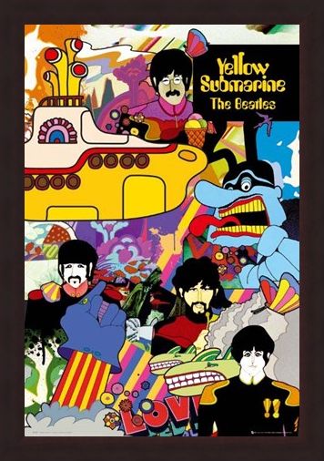 Framed Framed Yellow Submarine Collage - The Beatles