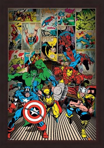 Framed Framed Here Come The Heroes - Marvel Comics