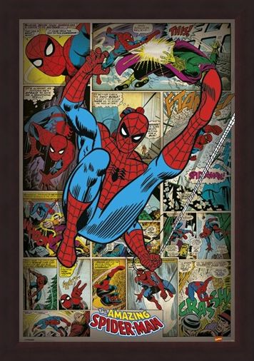 Framed Framed Retro Spiderman Compilation - Marvel Comics