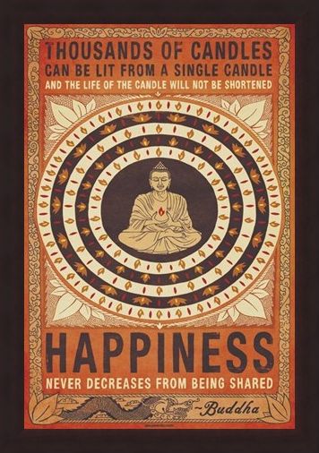 Framed Framed Happiness - Buddhist Values