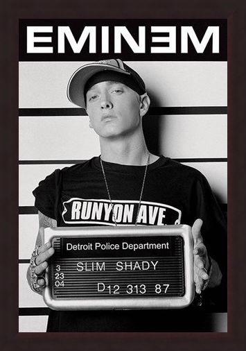 Framed Framed Slim Shady Mugshot - Eminem