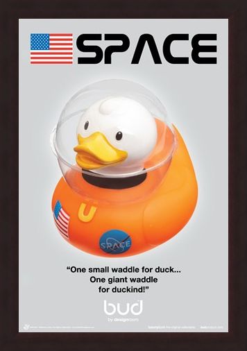 Framed Framed Space Duck - Bud Ducks