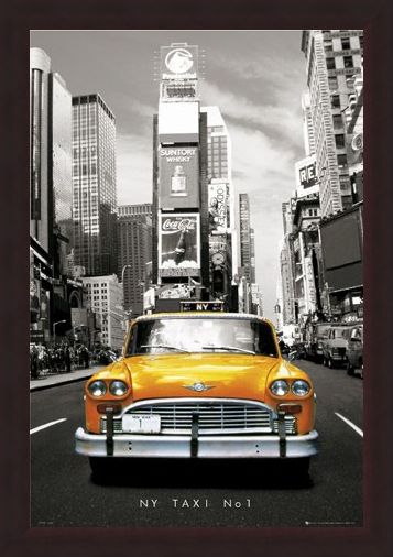 Framed Framed New York Taxi Number 1 - New York, USA