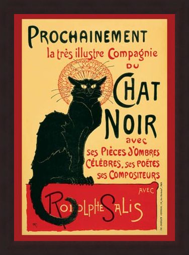 Framed Framed Tournee du Chat Noir (Turn of the Black Cat) - Theophile Alexandre Steinlen