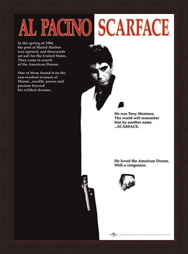 Framed Framed Scarface Movie Score - Al Pacino - Scarface
