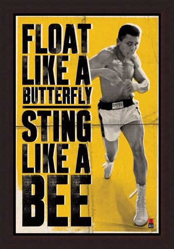 Framed Framed Float Like a Butterfly - Muhammad Ali