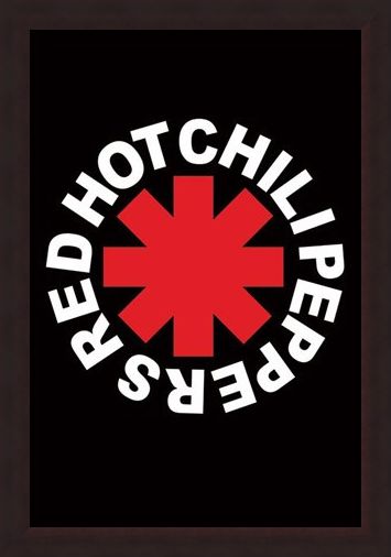 Framed Framed RHCP Logo - Red Hot Chilli Peppers