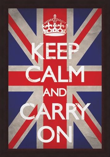 Framed Framed Keep Calm Union Jack - Keep Calm and Carry On
