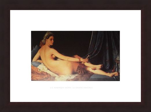 Framed Framed La Grande Odalisca - J A Dominique Ingres