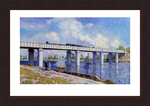 Framed Framed The Bridge at Argenteuil - Claude Monet