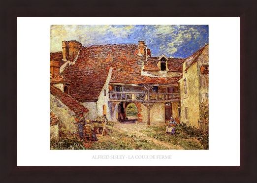Framed Framed The Farmyard - Alfred Sisley
