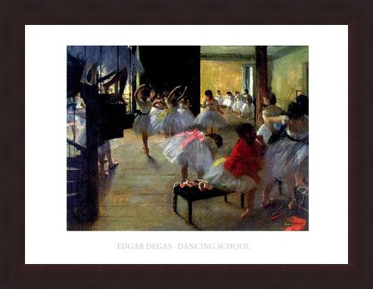 Framed Framed Dancing School - Edgar Degas