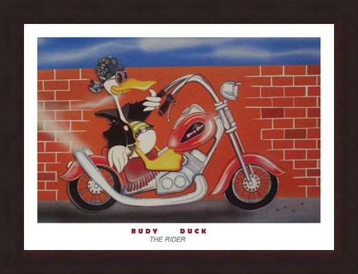 Framed Framed The Rider - Rudy Duck by G Servello