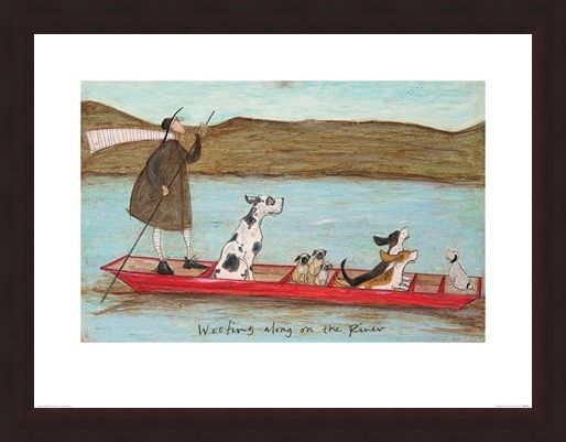 Framed Framed Woofing along on the River - Sam Toft